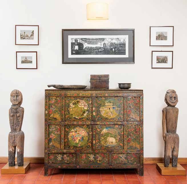 Image 4 — Primitive Figures with Tibetan Cabinet