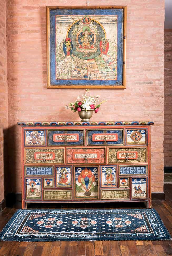 Image 6 — Tibetan Rug and Kham Cabinet