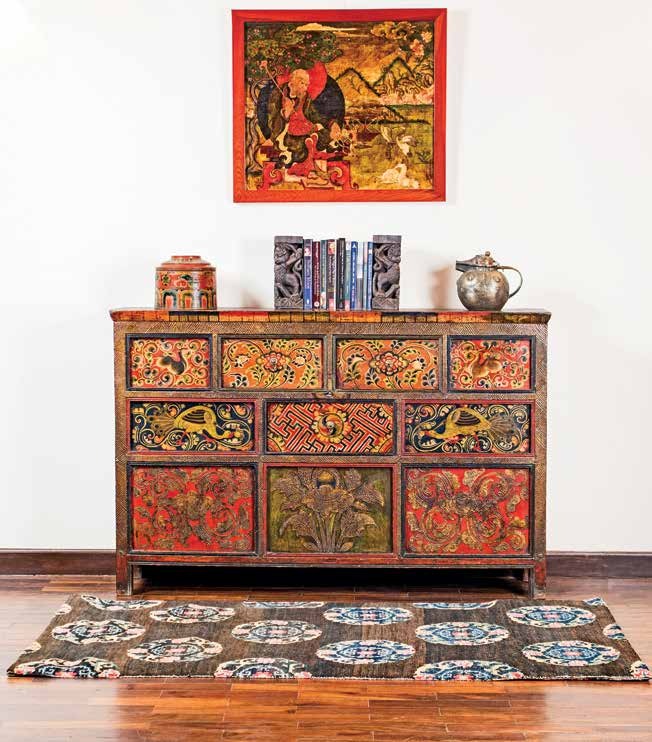Image 10 — Old Tibetan Rug and Kham Cabinet